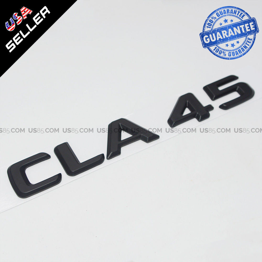 ABS CLA 45 Emblem 3D Matte Black Trunk Logo Badge Decoration AMG Modified - US85.COM