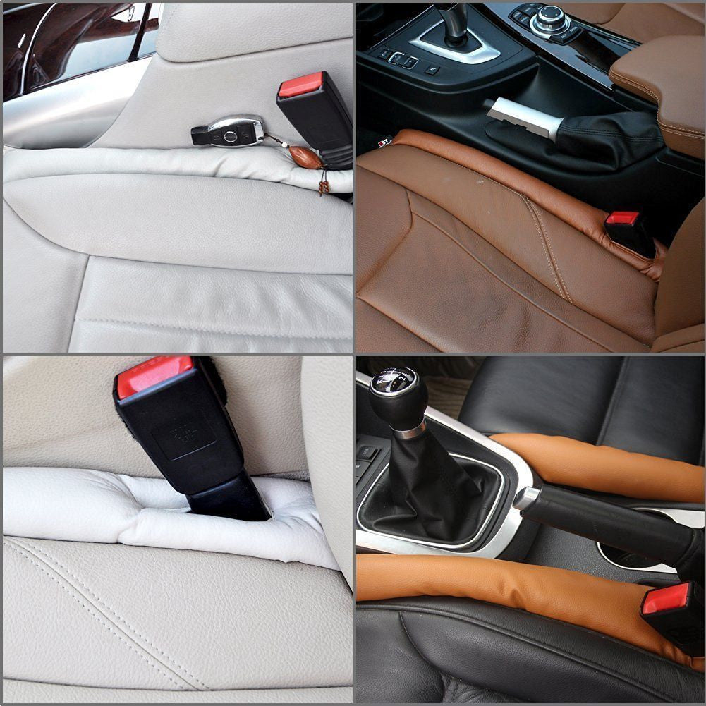 Universal Car Vehicle Seat Hand Brake Gap Filler Pad PU Leather Decoration Gift - US85.COM