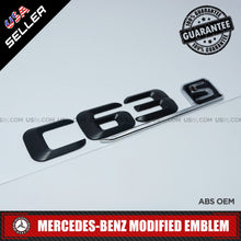 Load image into Gallery viewer, ABS C63 S Emblem 3D Matte Black Trunk Logo Badge Decoration AMG Modified - US85.COM