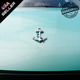 Chrome 3D Pirate Ship Anchor Emblem Badge Decal Car Stickers Truck Decoration - US85.COM