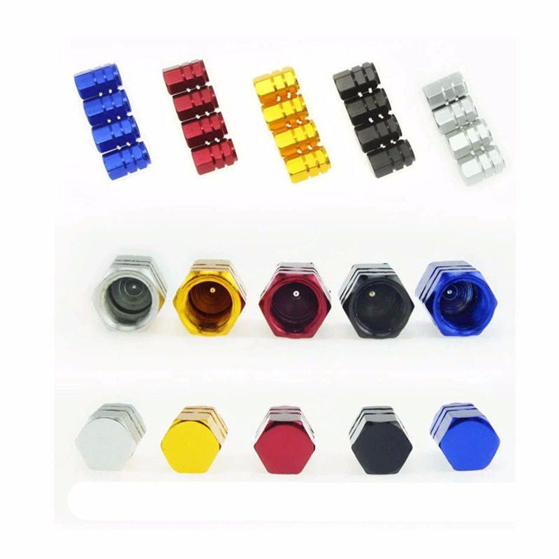 Orange Aluminum Tire Wheel Rims Stem Air Valve Caps Tyre Cover Fit All Auto Car - US85.COM