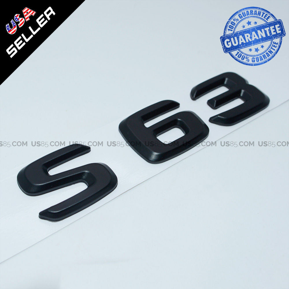 ABS Nameplate S63 Emblem 3D Matte Black Trunk Logo Badge Decoration AMG Modified - US85.COM
