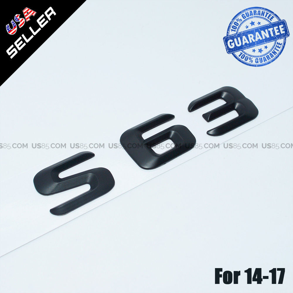 ABS Nameplate S63 Emblem 3D Matte Black Trunk Logo Badge Decoration AMG Modified - US85.COM