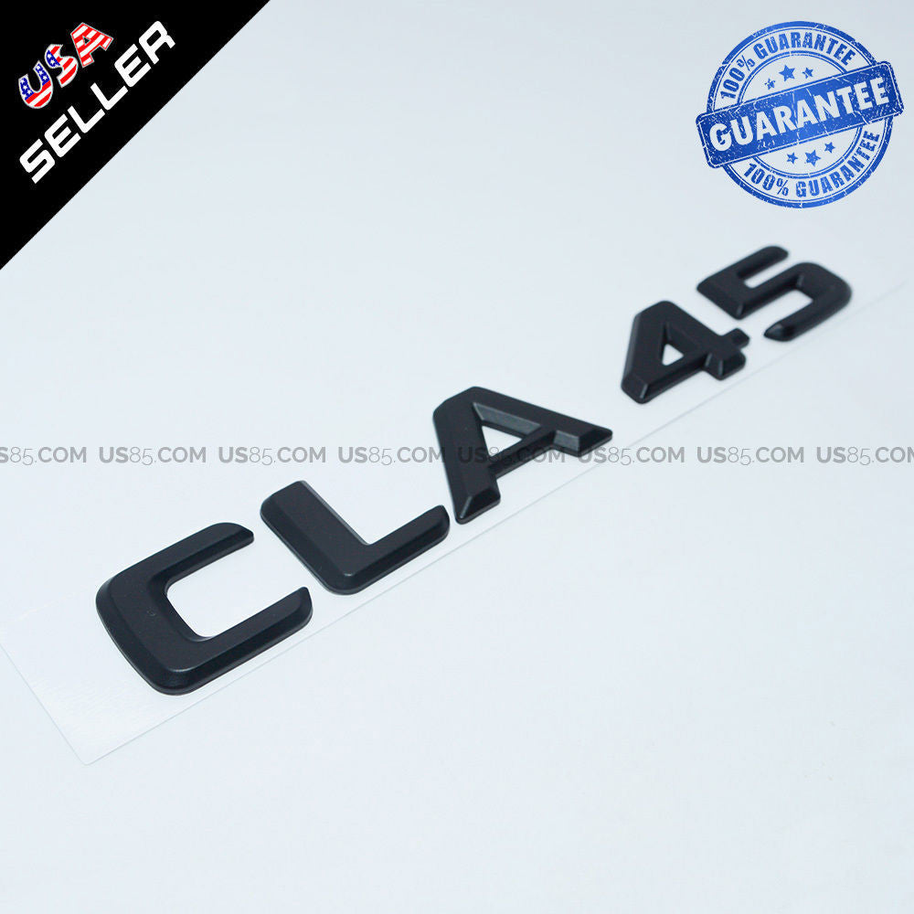 ABS CLA 45 Emblem 3D Matte Black Trunk Logo Badge Decoration AMG Modified - US85.COM