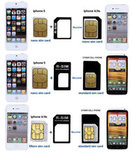 Load image into Gallery viewer, Nano SIM Card to Micro Standard Adapter Adaptor Converter for iPhone 6 5 4 Plus - US85.COM