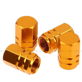 Orange Aluminum Tire Wheel Rims Stem Air Valve Caps Tyre Cover Fit All Auto Car - US85.COM