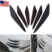 Load image into Gallery viewer, YG0059  6Pcs/Set Universal PP Car Front Bumper Lip Spoiler Fins Canards Trim Kit with Adhesive Tape - US85.COM