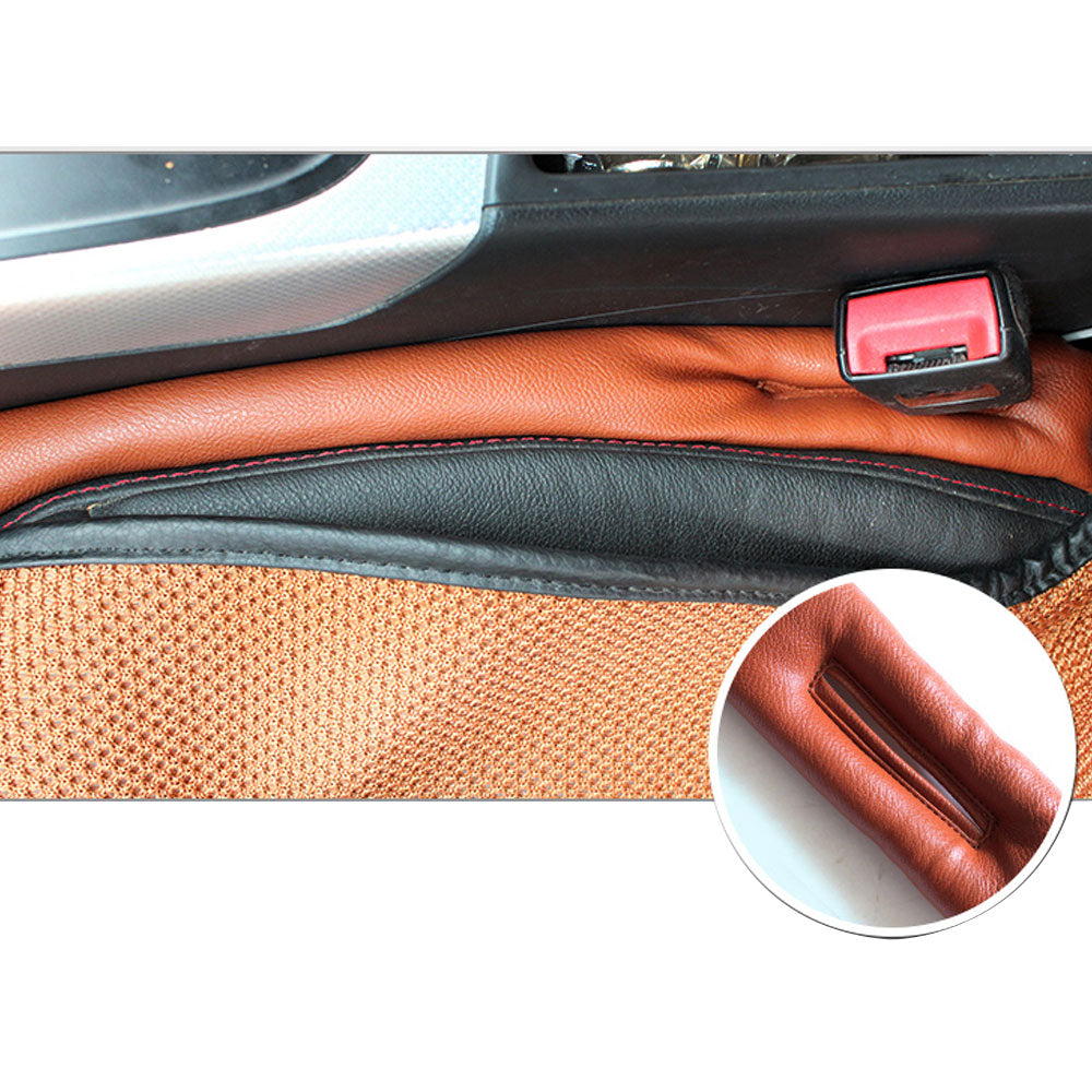 1Pcs PU Leather Car Seat Gap Stopper Leak Proof Stop Pad Filler Spacer Mat Cushion Cover Auto Slot Plug Stopper - US85.COM