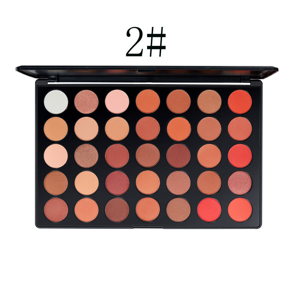 Cosmetic Matte Eyeshadow Makeup Palette Shimmer Set 35 Colors diamond bright eye shadow tray - US85.COM