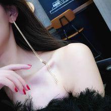 Load image into Gallery viewer, 1Pair  Long Drop Chain Tassel Earrings Elegant Dangle Earrings Bohemian Jewelry Big Boho Earrings Jewelry for Women Girls Wedding - US85.COM