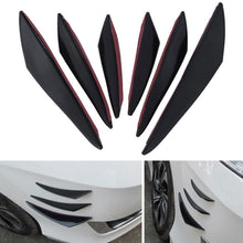 Load image into Gallery viewer, 6Pcs/Set Racing Car Spoiler Canards Fit Front Bumper Lip Splitter Air Knife Auto Body Kit Accessory Black - US85.COM