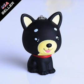 Black Fashion Cute Dog Keychain Keyring Handbag Accessory Charm Pendant Gift - US85.COM