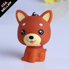 Brown Fashion Cute Dog Keychain Keyring Handbag Accessory Charm Pendant Gift - US85.COM