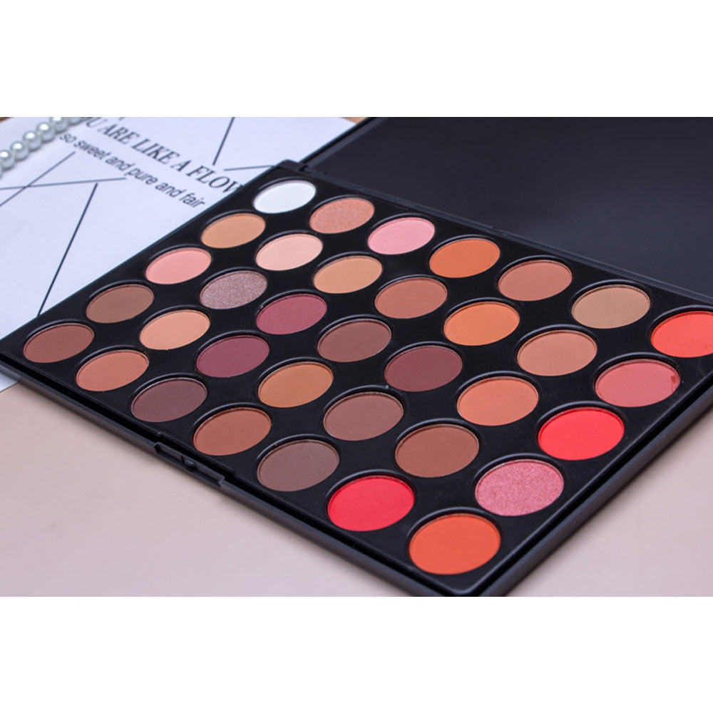 Cosmetic Matte Eyeshadow Makeup Palette Shimmer Set 35 Colors diamond bright eye shadow tray - US85.COM