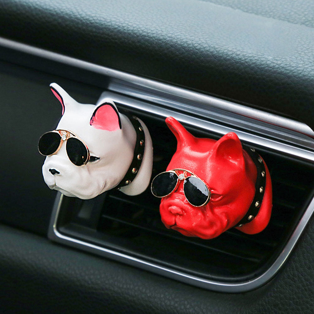 1Pcs Bulldogs Car Air Freshener Automobile Interior Perfume Vents Clip Fragrance Decoration Bull-dogs Ornaments Car Styling Accessories - US85.COM