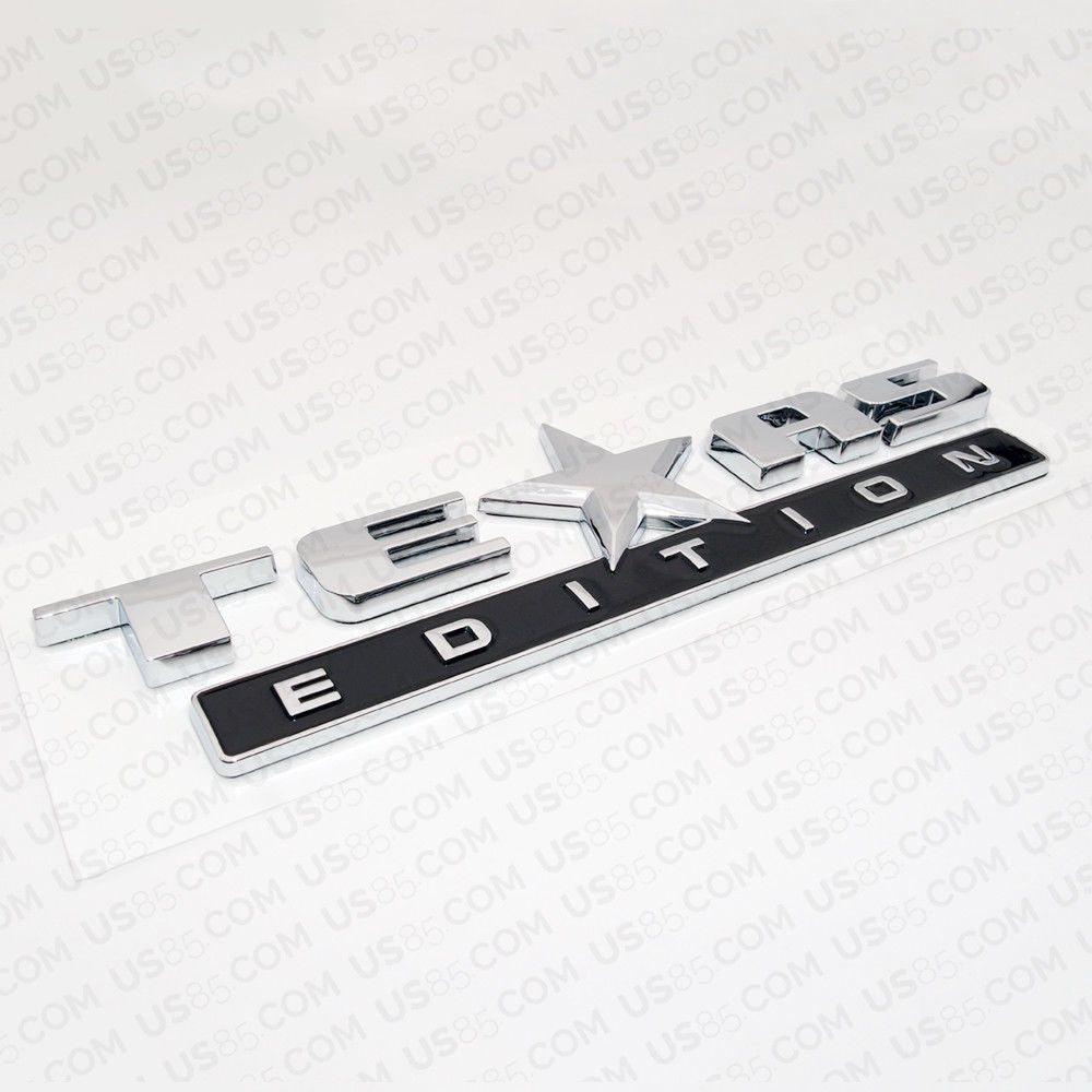 3x Chrome TEXAS Edition Emblem Badge Stickers For Chevrolet Dodge GMC Decoration - US85.COM