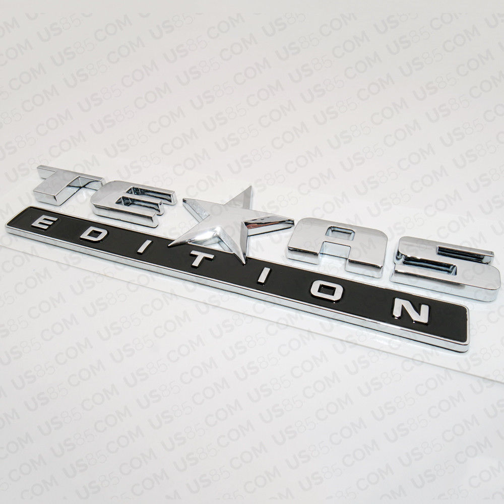 3x Chrome TEXAS Edition Emblem Badge Stickers For Chevrolet Dodge GMC Decoration - US85.COM