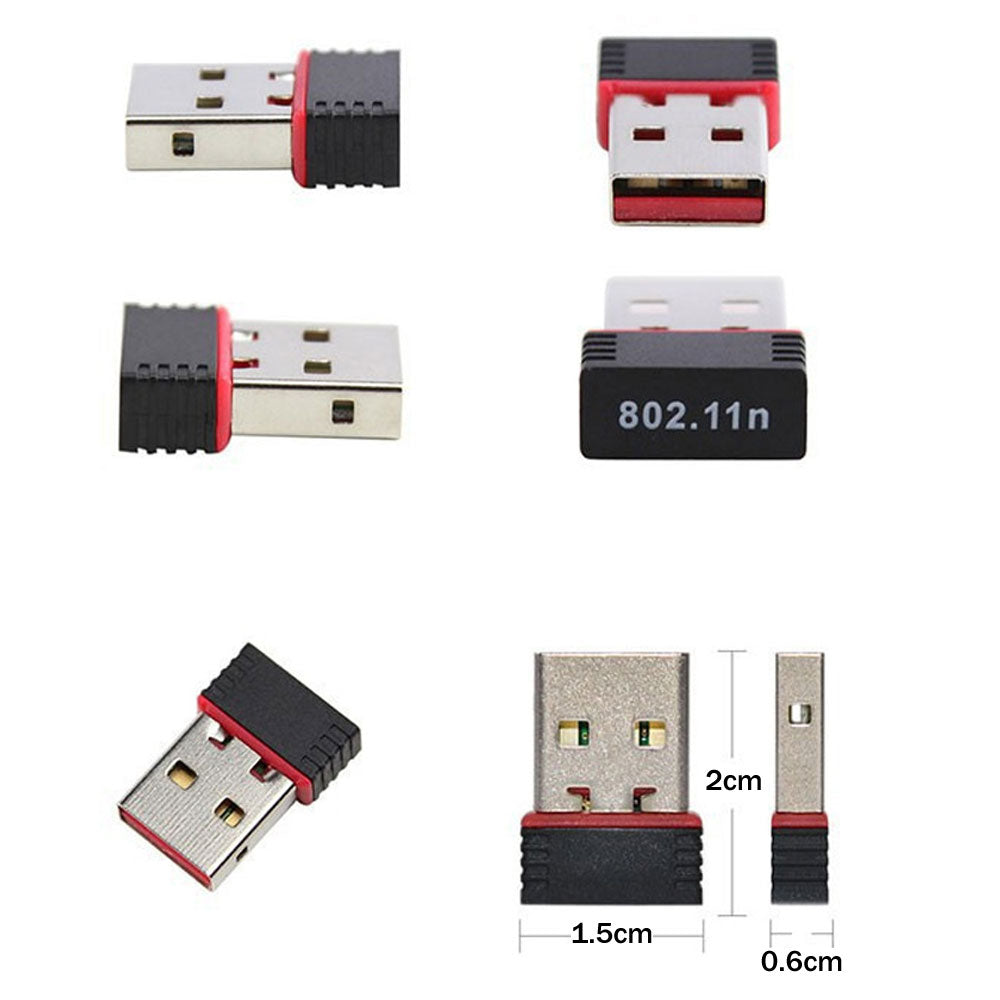 1Pcs Wireless WiFi Adapter USB WiFi Network Adapter 150Mbps Transmitter Receiver for Desktop/Laptop/Phone/Pad, Supports Windows 7/XP/Vista/MAC/OS etc. - US85.COM