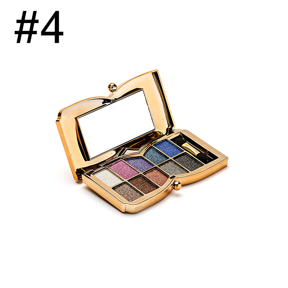 1Pcs Eyeshadow 10 colors Eye Shadow Palette with Eyeshadow Brush and mirror , Professional Shimmer Waterproof Cosmetic Set - US85.COM