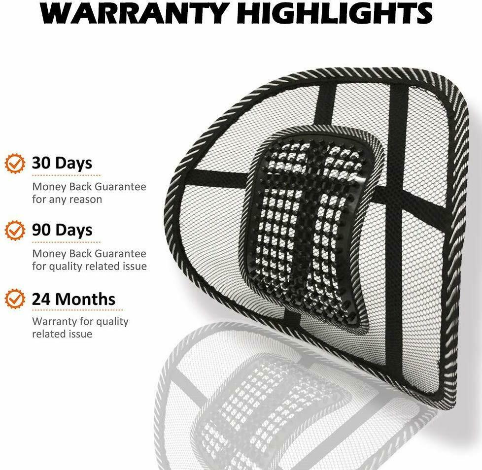 Universal 2x Mesh Back Support Lumbar Brace For Car Office Seat Chair Cushion - US85.COM