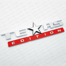 Load image into Gallery viewer, Chrome &amp; Red TEXAS Edition Logo Emblem Badge Stickers Chevrolet Decoration TEAS - US85.COM