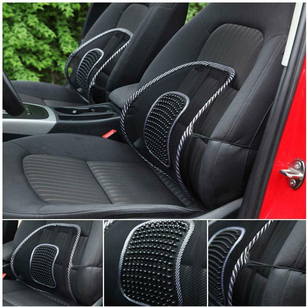 Universal 2x Mesh Back Support Lumbar Brace For Car Office Seat Chair Cushion - US85.COM