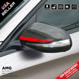 Red New Mercedes Rearview Mirror Cover Trim Strip Sticker Vinyl Racing Decal AMG