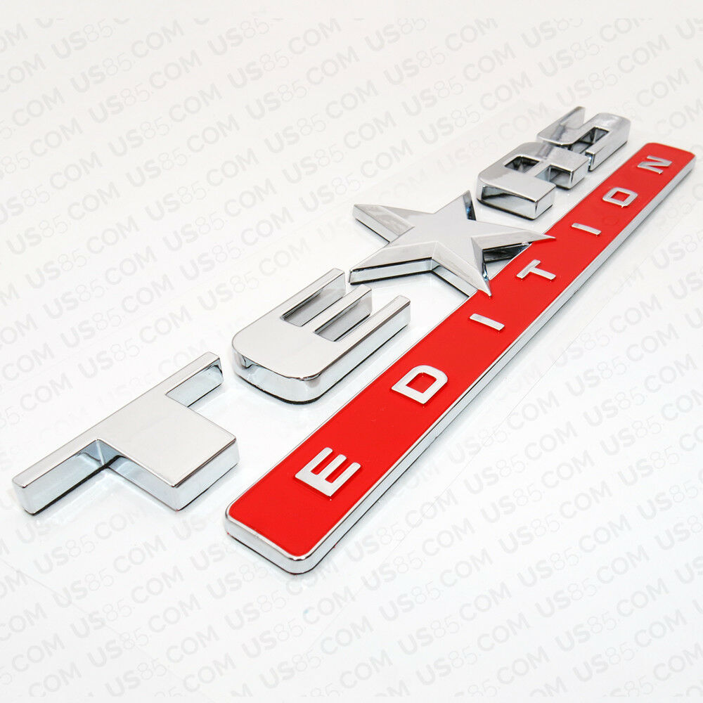 Chrome & Red TEXAS Edition Logo Emblem Badge Stickers Chevrolet Decoration TEAS - US85.COM