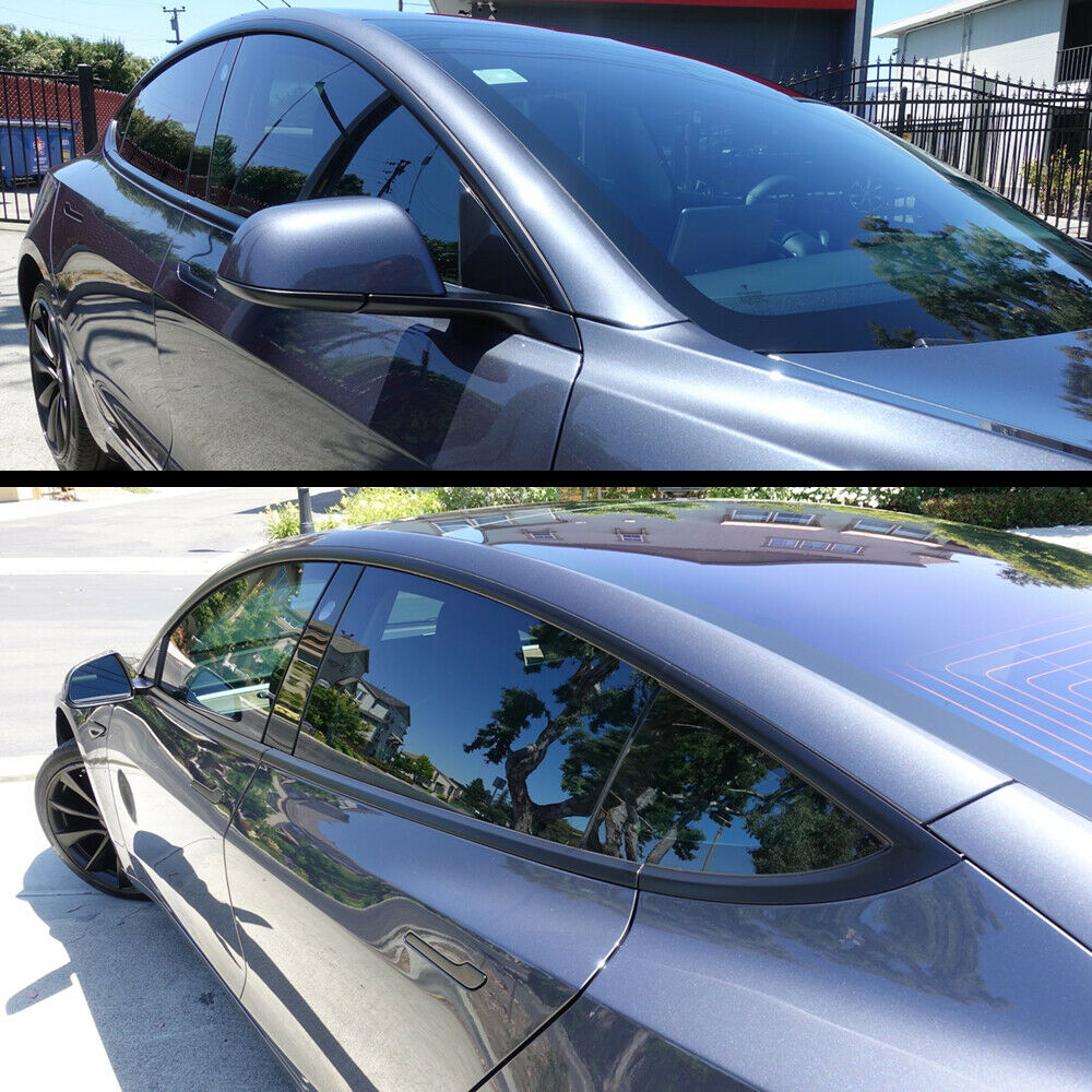 65' 3" Matte Black Vinyl Wrap Roll Sheet Film For Door Trim Tint Chrome Delete - US85.COM