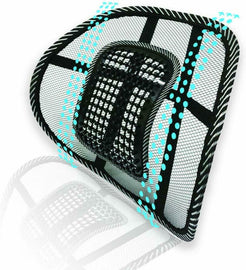 Universal 2x Mesh Back Support Lumbar Brace For Car Office Seat Chair Cushion - US85.COM
