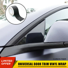 Load image into Gallery viewer, 65&#39; 3&quot; Carbon Fiber Vinyl Wrap Roll Sheet Film For Door Trim Tint Chrome Delete - US85.COM