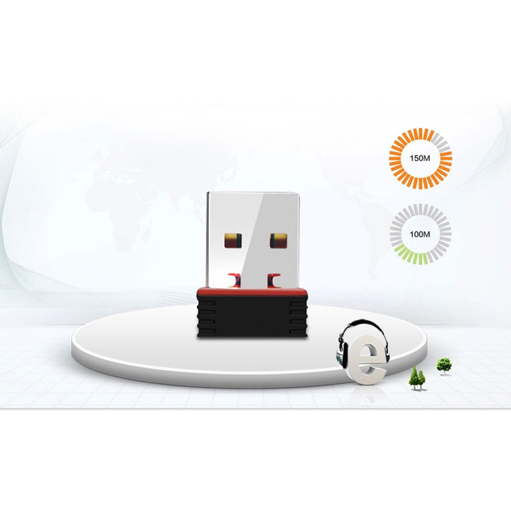 1Pcs Wireless WiFi Adapter USB WiFi Network Adapter 150Mbps Transmitter Receiver for Desktop/Laptop/Phone/Pad, Supports Windows 7/XP/Vista/MAC/OS etc. - US85.COM