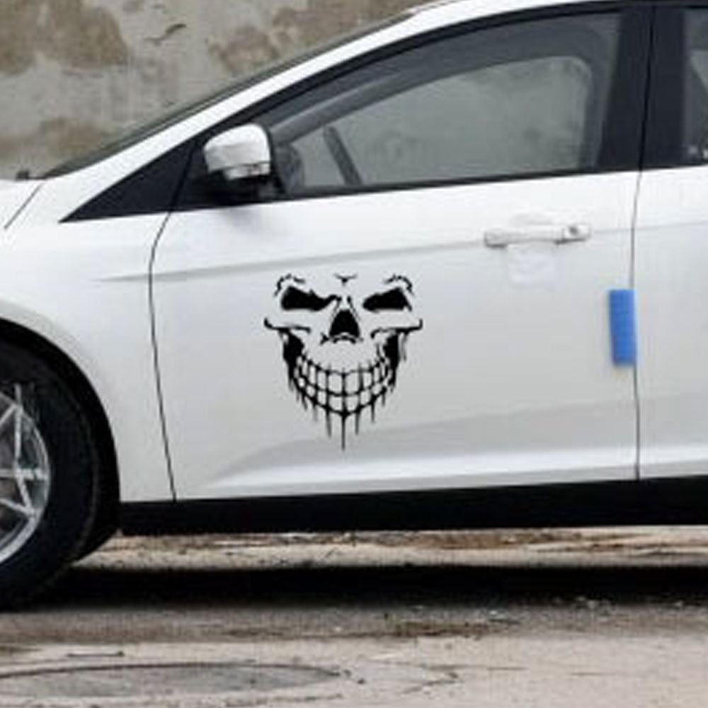 1Pcs Car Decal Reflective Skull Car Truck Sticker Racing Window Decal Funny Car Sticker - US85.COM