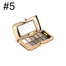 Load image into Gallery viewer, 1Pcs Eyeshadow 10 colors Eye Shadow Palette with Eyeshadow Brush and mirror , Professional Shimmer Waterproof Cosmetic Set - US85.COM