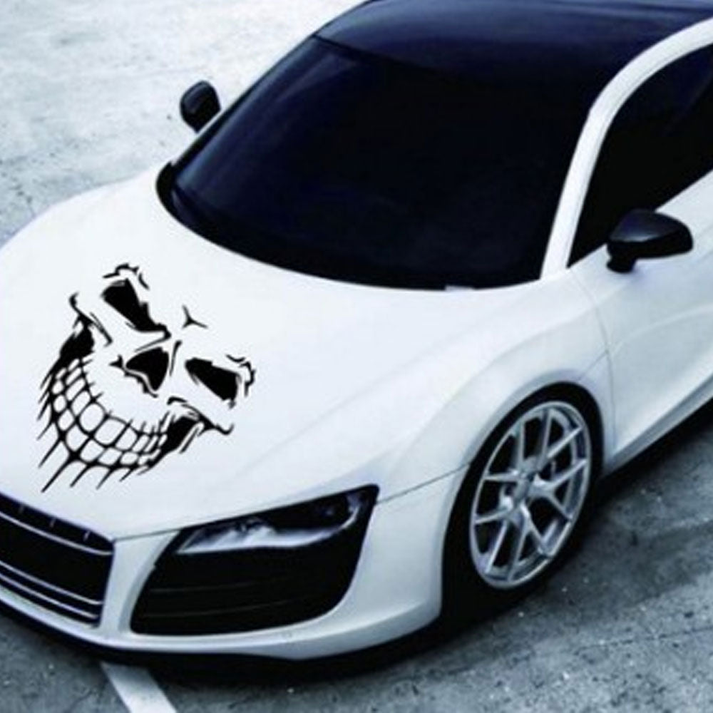 1Pcs Car Decal Reflective Skull Car Truck Sticker Racing Window Decal Funny Car Sticker - US85.COM