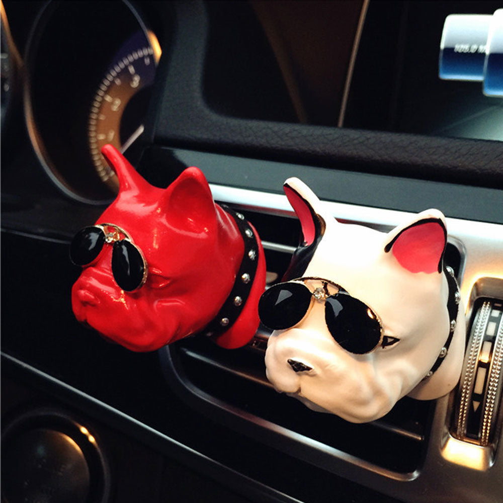1Pcs Bulldogs Car Air Freshener Automobile Interior Perfume Vents Clip Fragrance Decoration Bull-dogs Ornaments Car Styling Accessories - US85.COM
