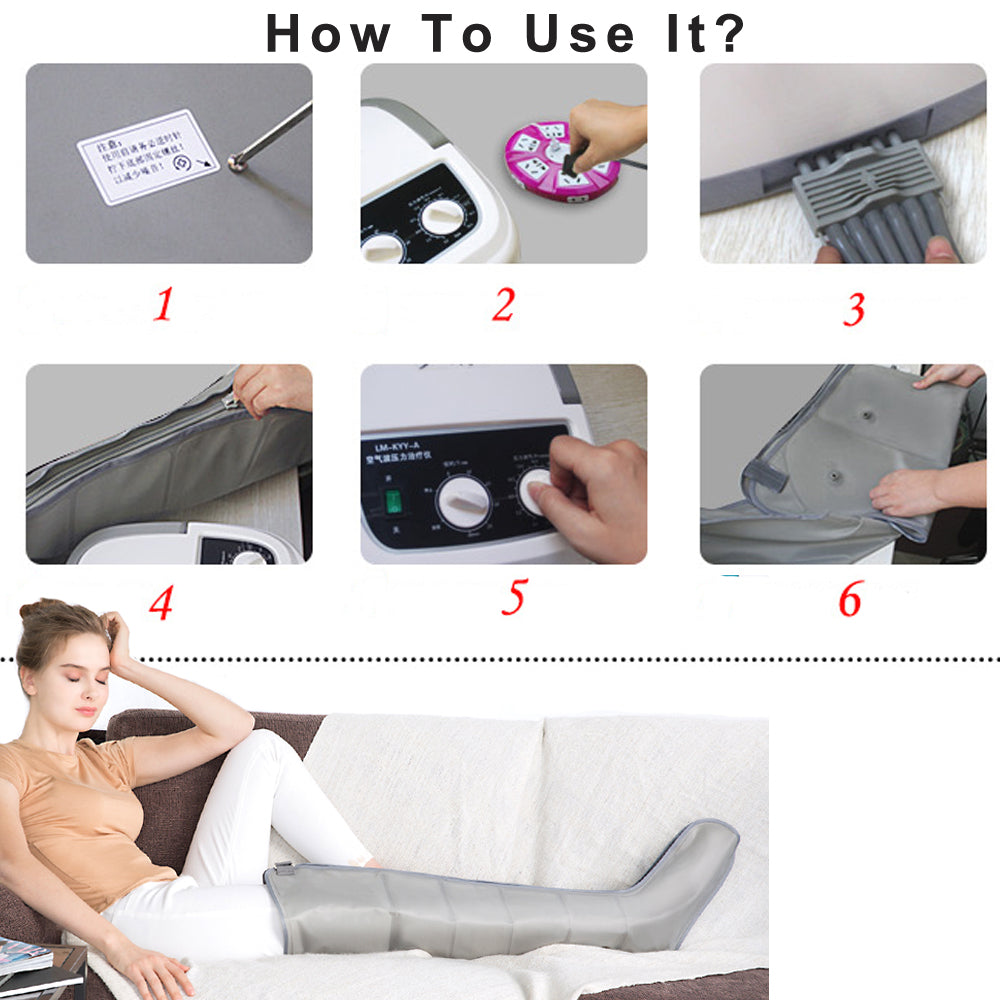 Sequential Compression Device Compression Pump, Foot Arm Leg Massager, Leg Arm Compression Massasger, Blood Circulation machine for Legs, Air Compression Leg Arm Massager - US85.COM
