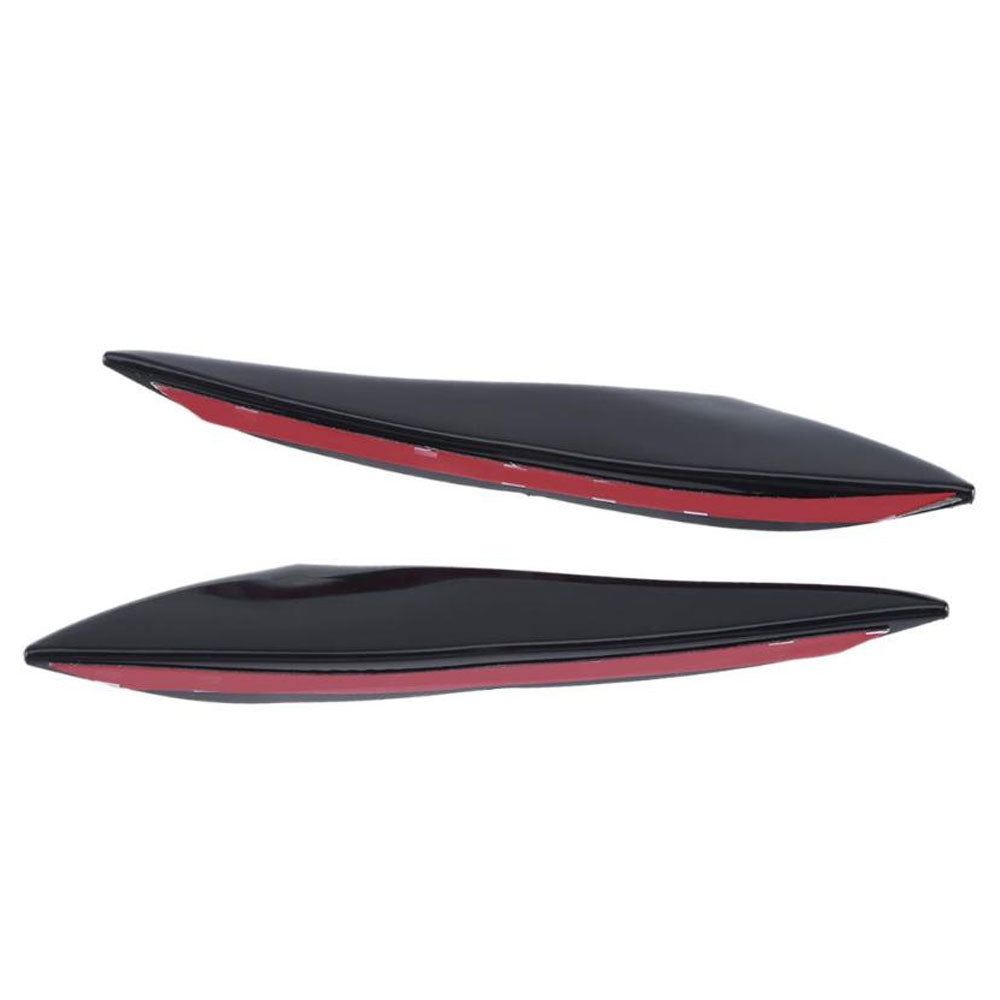 YG0059  6Pcs/Set Universal PP Car Front Bumper Lip Spoiler Fins Canards Trim Kit with Adhesive Tape - US85.COM