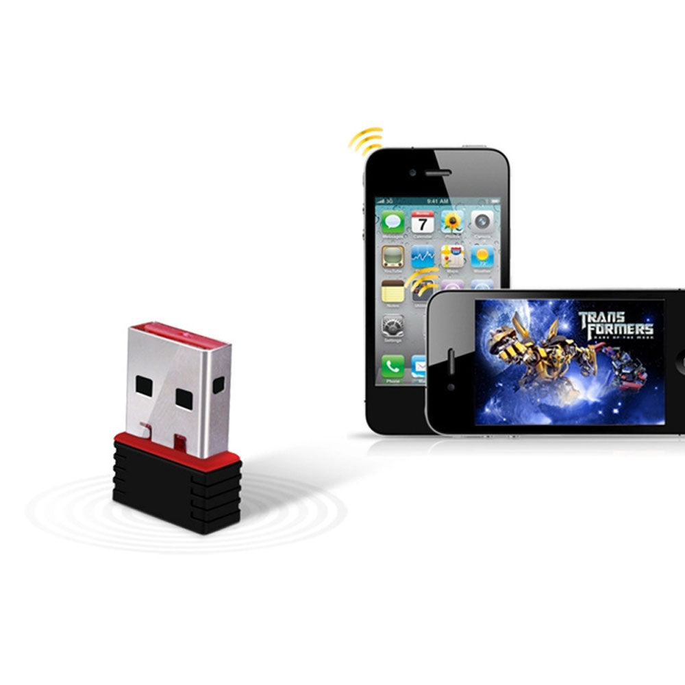 1Pcs Wireless WiFi Adapter USB WiFi Network Adapter 150Mbps Transmitter Receiver for Desktop/Laptop/Phone/Pad, Supports Windows 7/XP/Vista/MAC/OS etc. - US85.COM