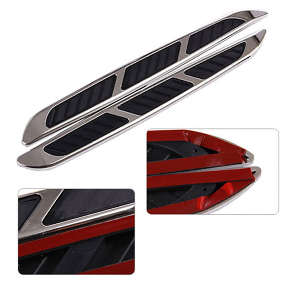 2Pcs/Set Auto Car 3D ABS resign Fake Side Air Vents Outlet Decorative Stickers Car Body Decal Bumper Sticker Car-Styling Car Accessories - US85.COM