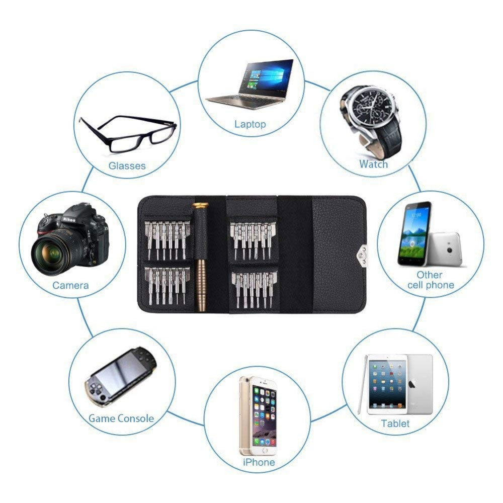 YG0090 25 in 1 Screwdriver Set Mini Precision Screwdriver Tool Set Replacement for PC Glasses Mobile Phone Laptop Watch - US85.COM