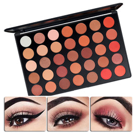 Cosmetic Matte Eyeshadow Makeup Palette Shimmer Set 35 Colors diamond bright eye shadow tray - US85.COM