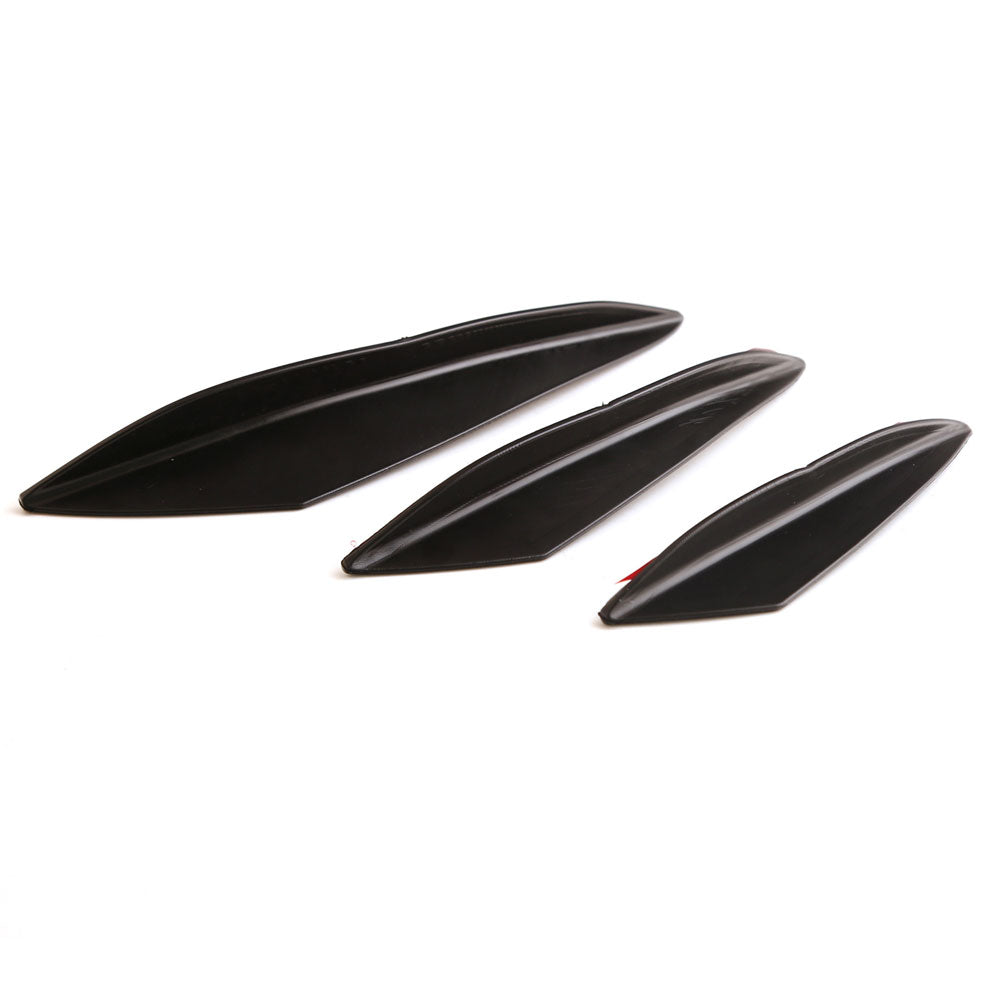 YG0059  6Pcs/Set Universal PP Car Front Bumper Lip Spoiler Fins Canards Trim Kit with Adhesive Tape - US85.COM