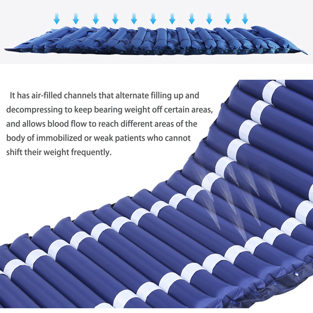 Tcare Alternating Pressure Mattress- Inflatable Bed Pad for Pressure Ulcer and Pressure Sore Treatment - Fits Standard Hospital Beds - Includes Electric Air Pump & Mattress Pad - US85.COM
