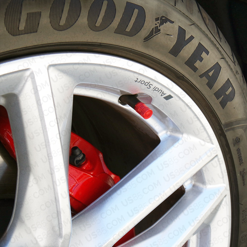Universal Aluminum Auto Car Wheels Tire Tyre Valves Dust Stems Air Caps Cover - Red - US85.COM