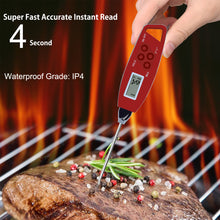 Load image into Gallery viewer, 1Pcs Waterproof Instant Read Meat BBQ Kitchen Thermometer - Super Fast 4Second Read - Red Digital Food Cooking Thermometer - US85.COM