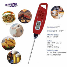 Load image into Gallery viewer, 1Pcs Waterproof Instant Read Meat BBQ Kitchen Thermometer - Super Fast 4Second Read - Red Digital Food Cooking Thermometer - US85.COM