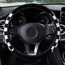 Load image into Gallery viewer, Fashion Universal Plush Fabric Car Steering Wheel Cover Diameter 38cm Car Accessories Auto Decoration