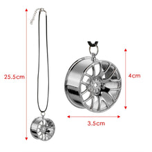 Load image into Gallery viewer, Metal Wheel Hub Flywheel Hanging for Car Interior Rear View Mirror Ornament or for People Hip-hop Style Pendant Decoration