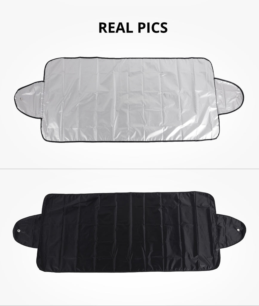 Universal Car Front Windshield Cover for Auto Sunshade or Snow Ice Protection Cover Winter Summer (150x70 / 190 x 120cm)  Windshield Shield